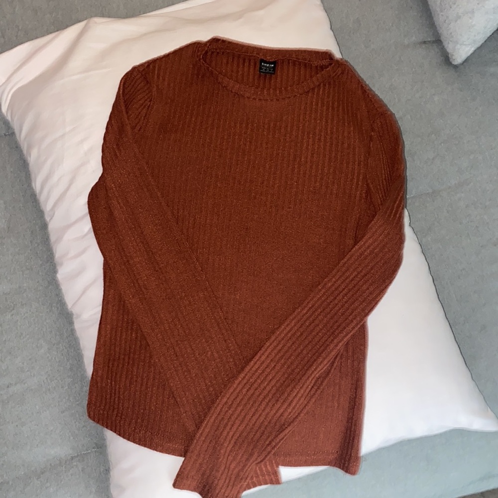 Burnt Orange Longsleeve crew neck Top